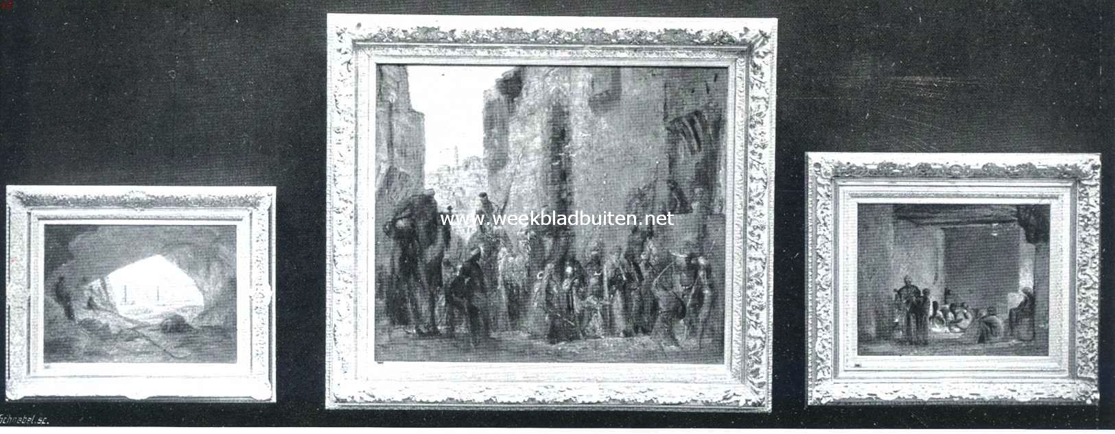 De tentoonstelling van schilderijen en aquarellen gehouden door E.J. van Wisselingh & Co. in de zalen van het Schilderkundig Genootschap 