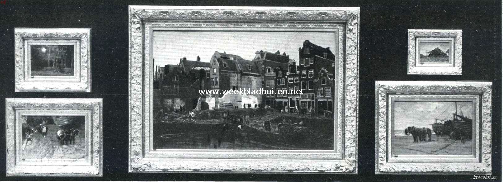 De tentoonstelling van schilderijen en aquarellen gehouden door E.J. van Wisselingh & Co. in de zalen van het Schilderkundig Genootschap 