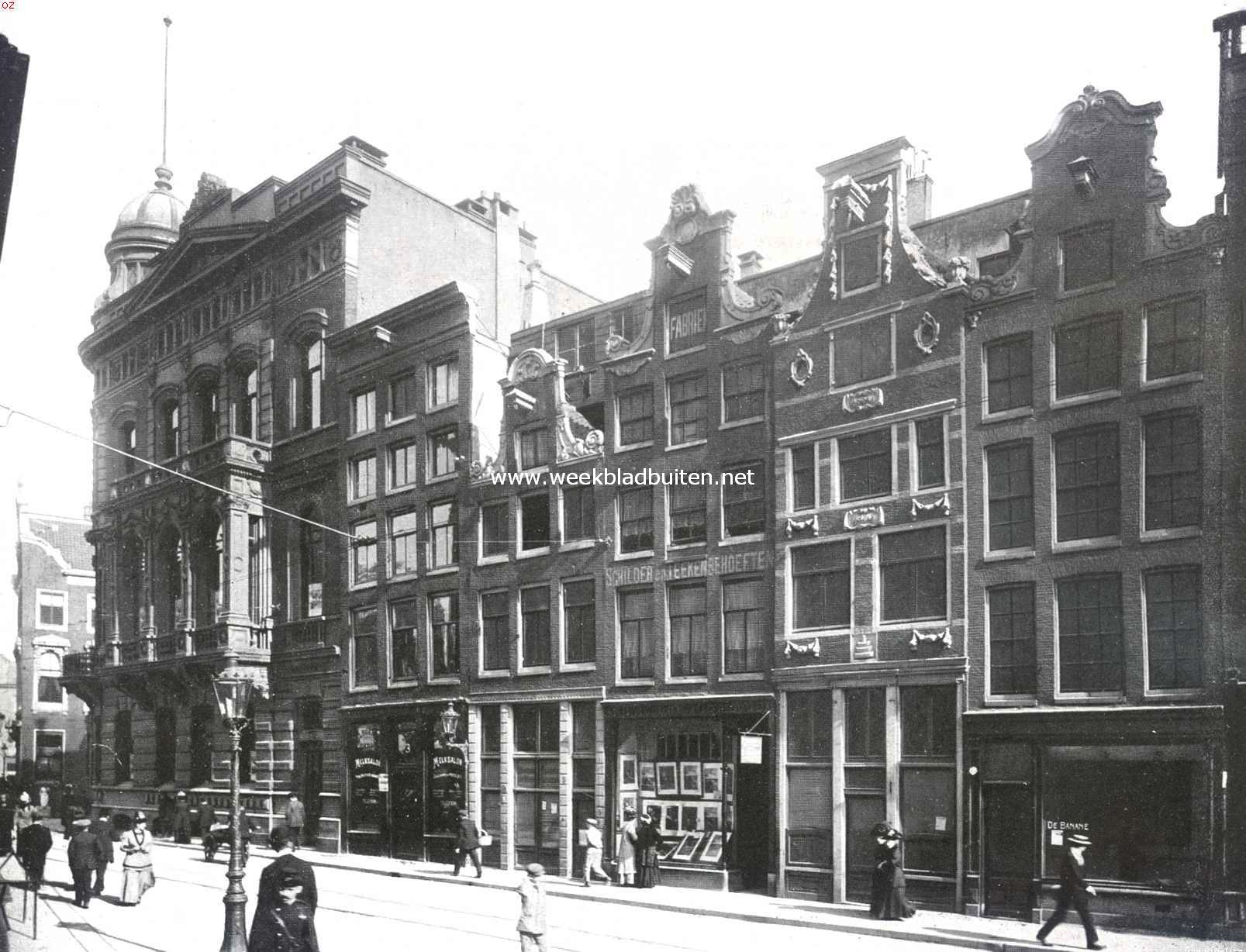 De gesloopte huizen aan de Paleisstraat te Amsterdam