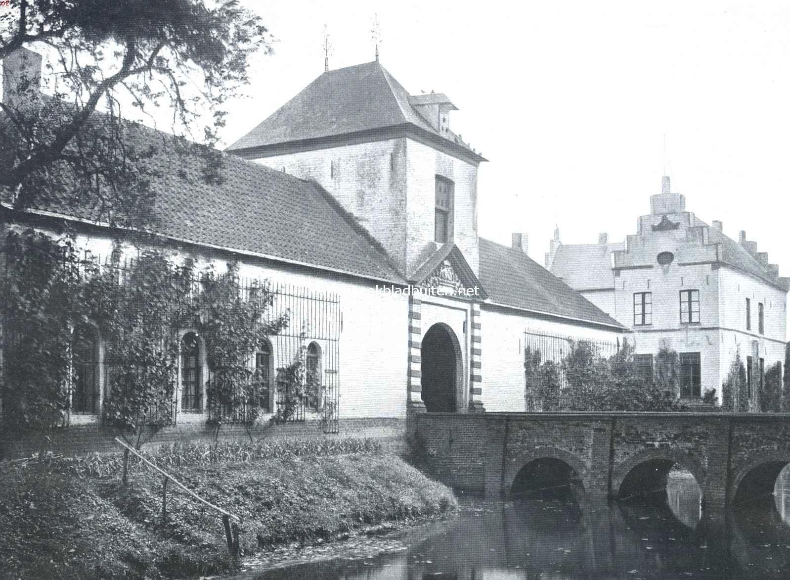 Het Huis Nieuwenbroeck onder Beesel (L.). Poortgebouw en brug
