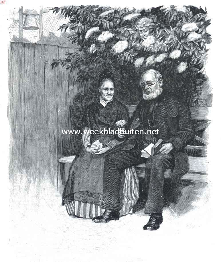 Andersen en zijn sprookjes. .Onder den boom zitten op een middag in den heerlijksten zonneschijn een paar oude menschen.