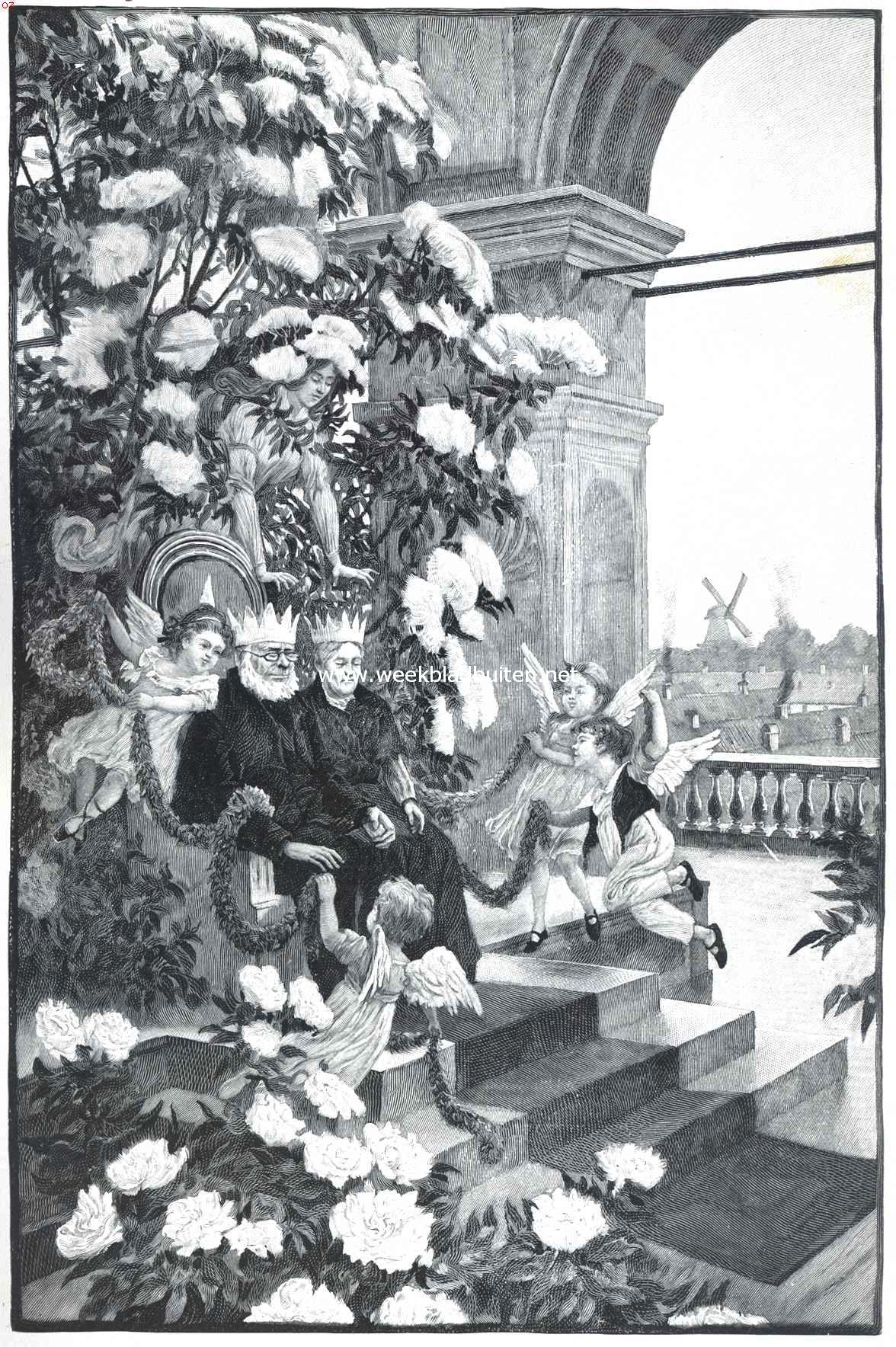 Andersen en zijn sprookjes. .Daar zaten zij nu beiden asl koning en koningin onder den bloeienden boom die er heel en al uitzag als een vlierboom
