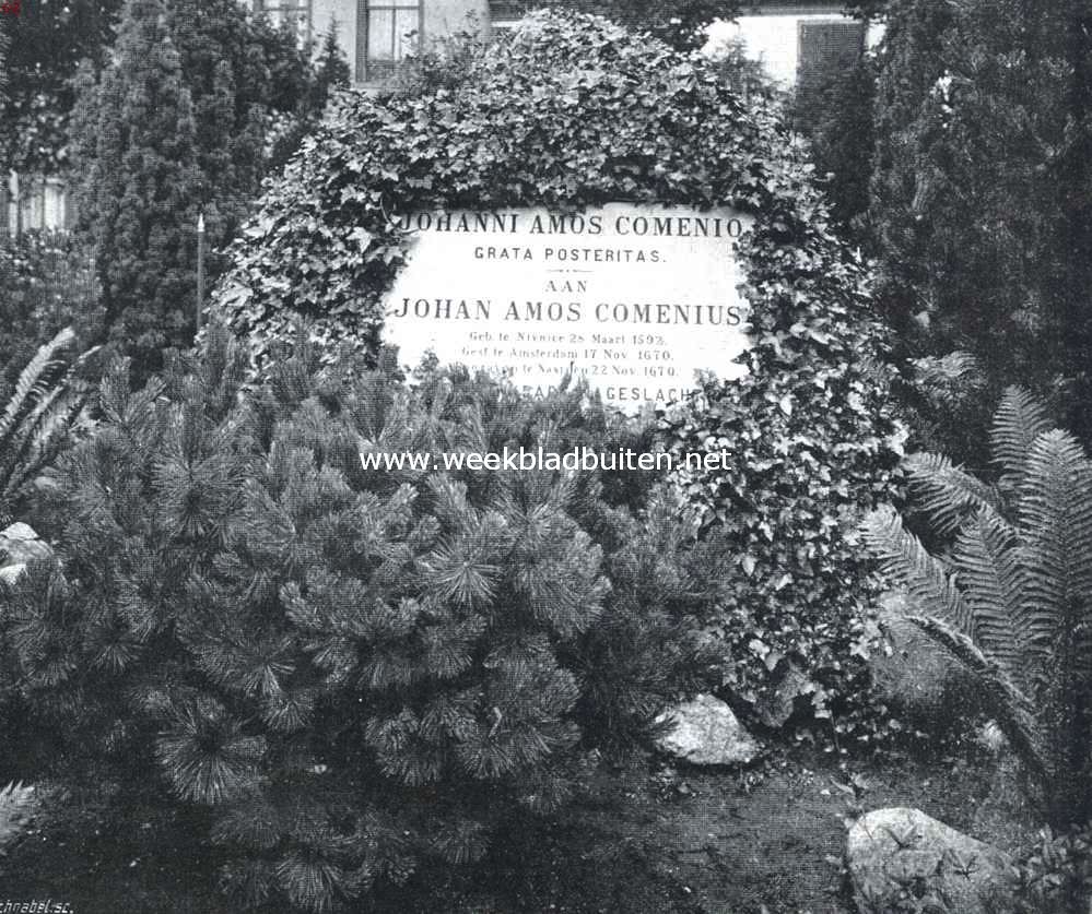 Uit Gooiland's hoofdstad. Gedenkteeken van Comenius te Naarden