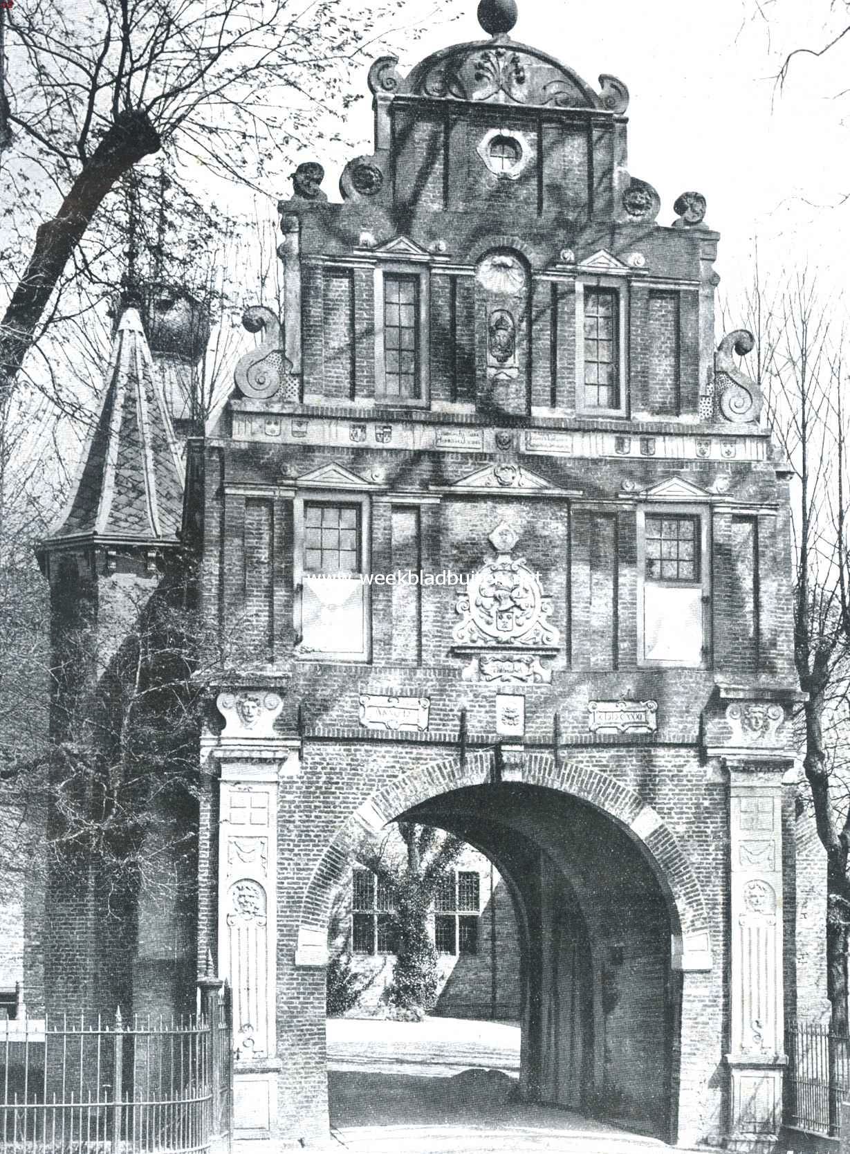 Voorgevel van het Poortgebouw van Heringa-State te Marsum bij Leeuwarden