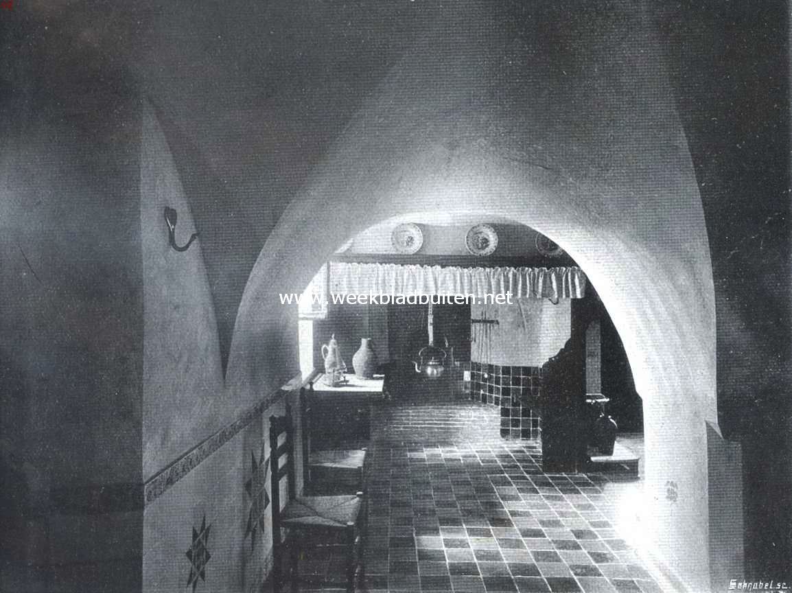 Heringa-State en het Popta-Gasthuis te Marsum bij Leeuwarden. Kijkje in de keuken van Heringa-State