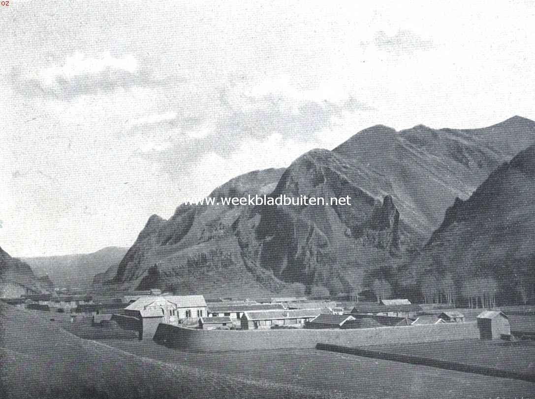 Bezoek aan Formosa. Gezicht op Takao aan de kust van Formosa