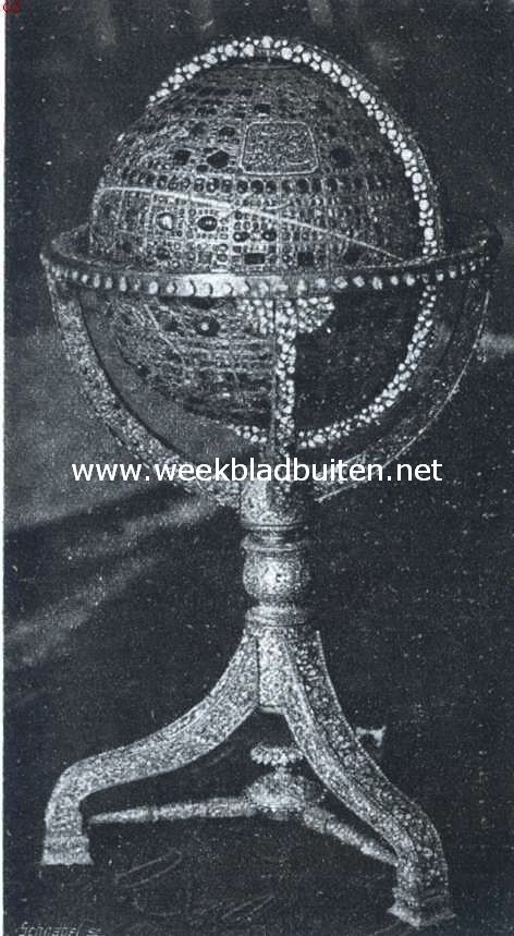 De diamanten-globe in de schatkamer van den Sjah van Perzi