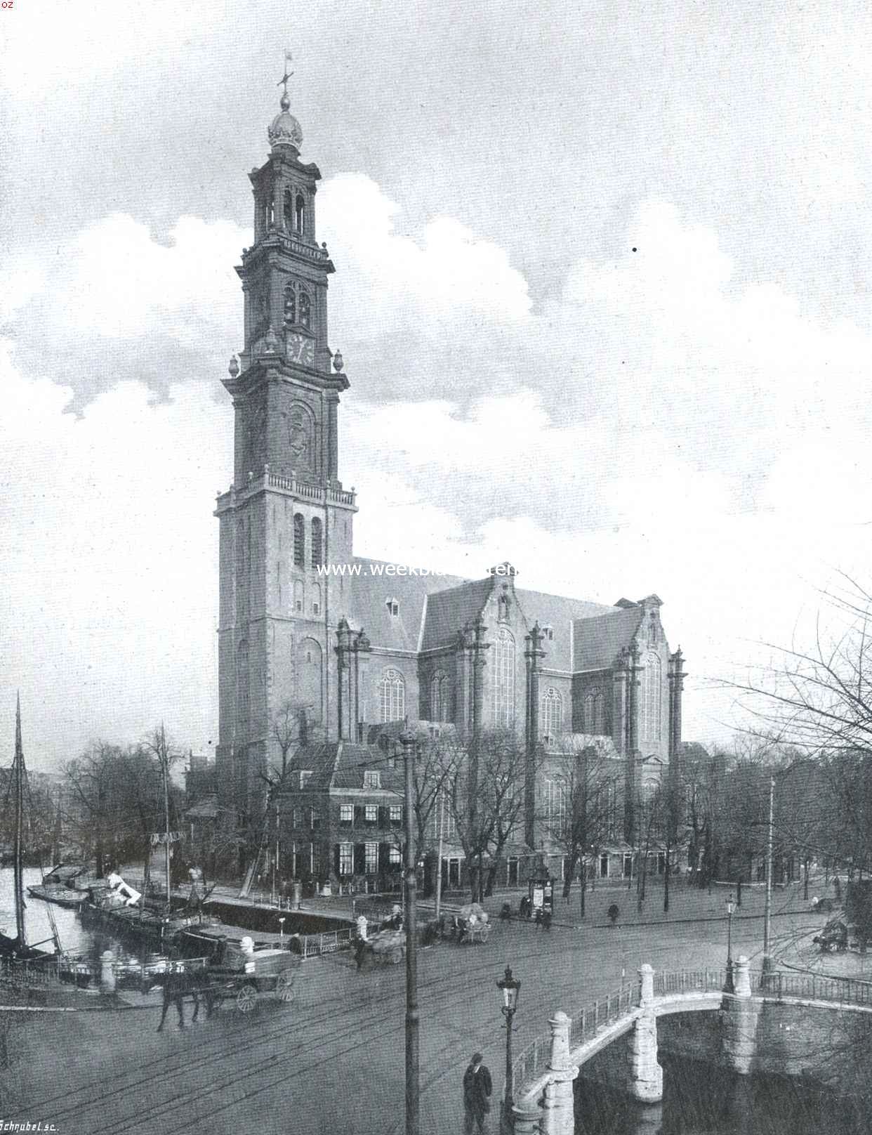 Gezicht op den Westerkerk te Amsterdam