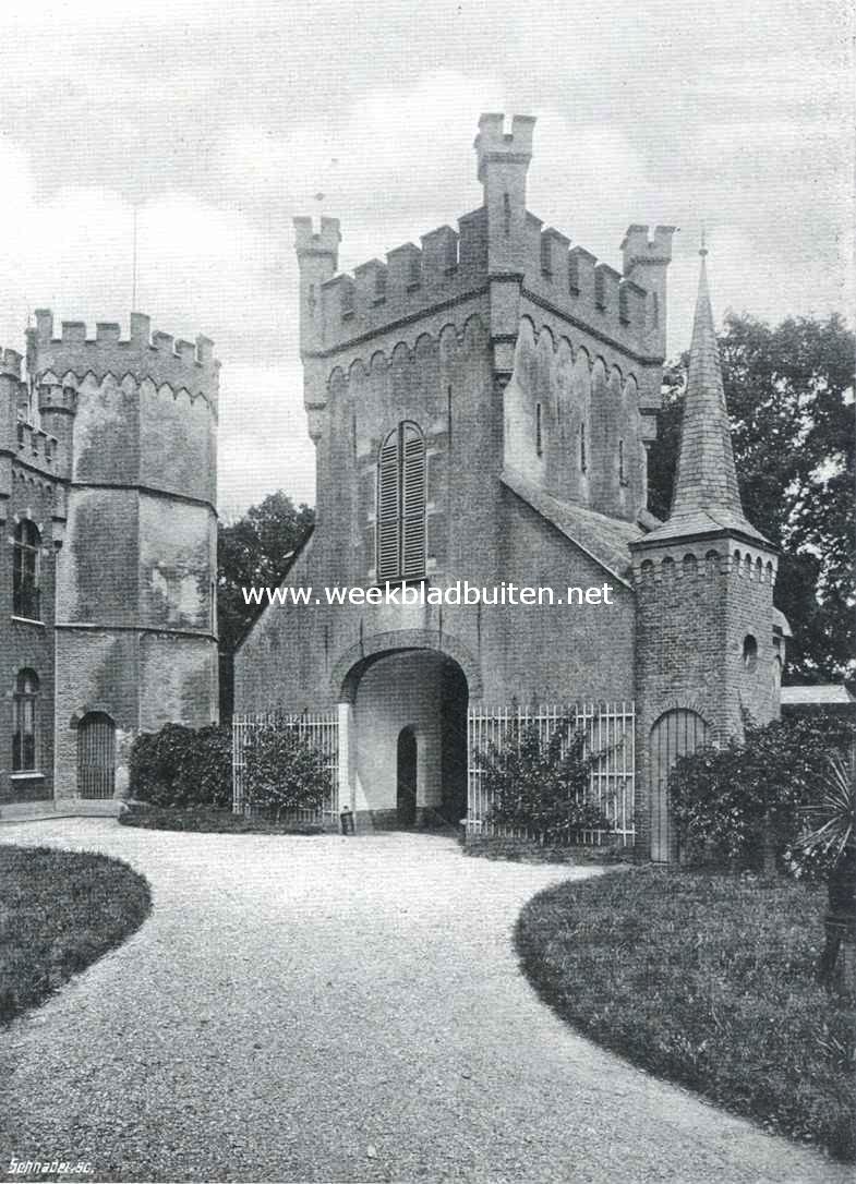 Het kasteel te Boxtel. Poort aan de binnenzijde