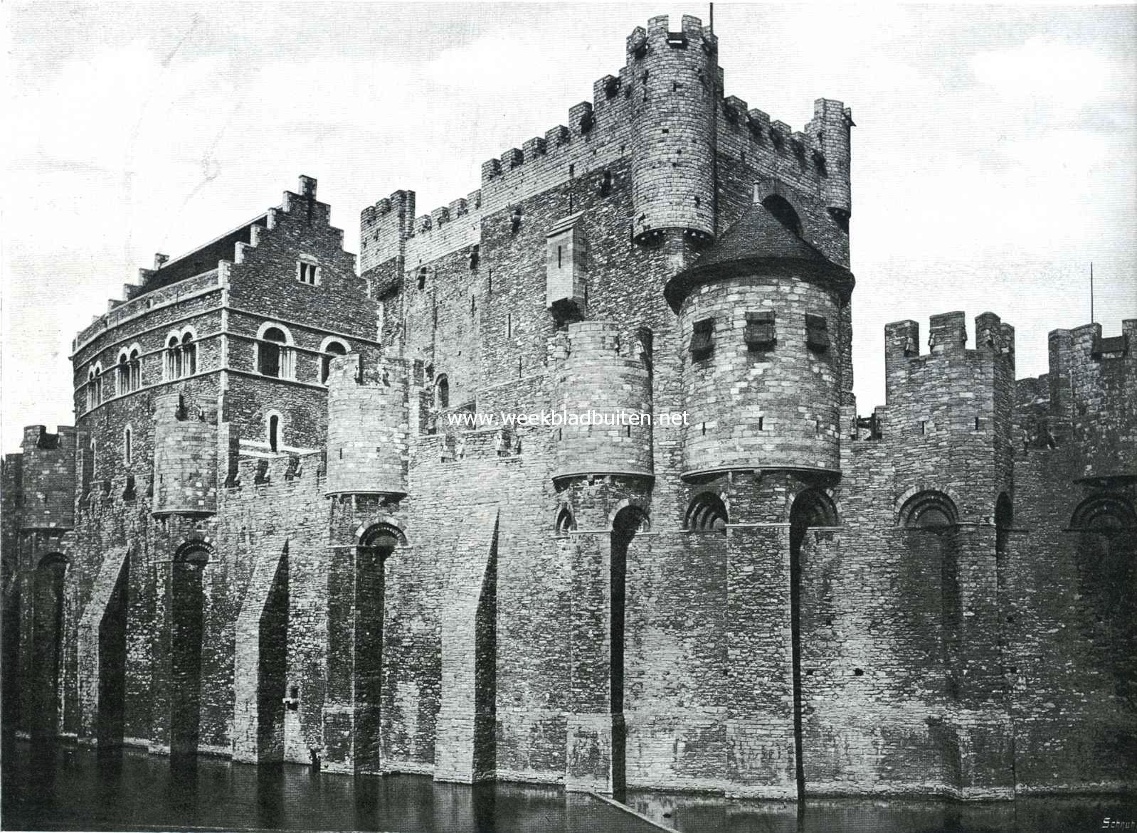's-Gravensteen te Gent. 's-Gravensteen, het kasteel der graven van Vlaanderen, te Gent