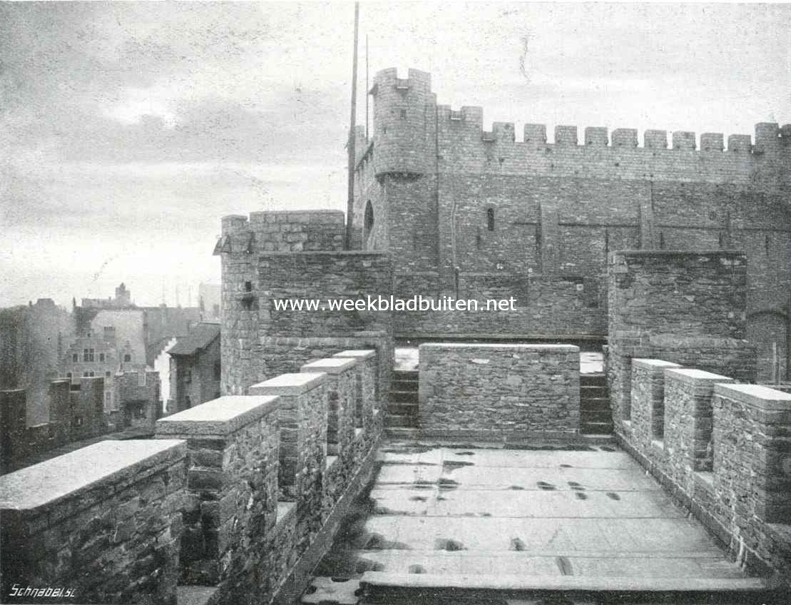 's-Gravensteen te Gent. Op de tinnen van 's-Gravensteen