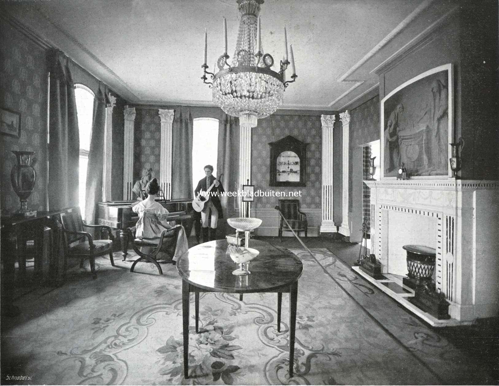 Het oude heerenhuis op de tentoonstelling 