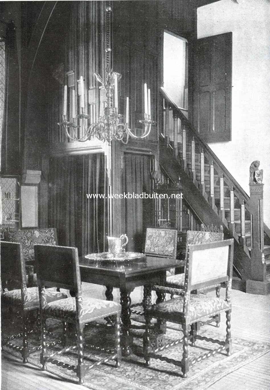 In 't kasteel van Hooft. Het Muiderslot. In de gijzelkamer, ingericht als woonkamer van Hooft