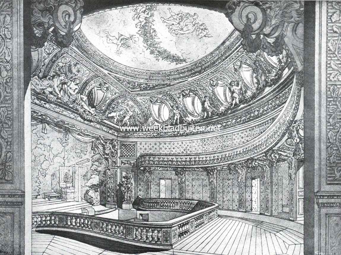 De Schouwburgzaal in Trianon, waar Maria Antoinette optrad