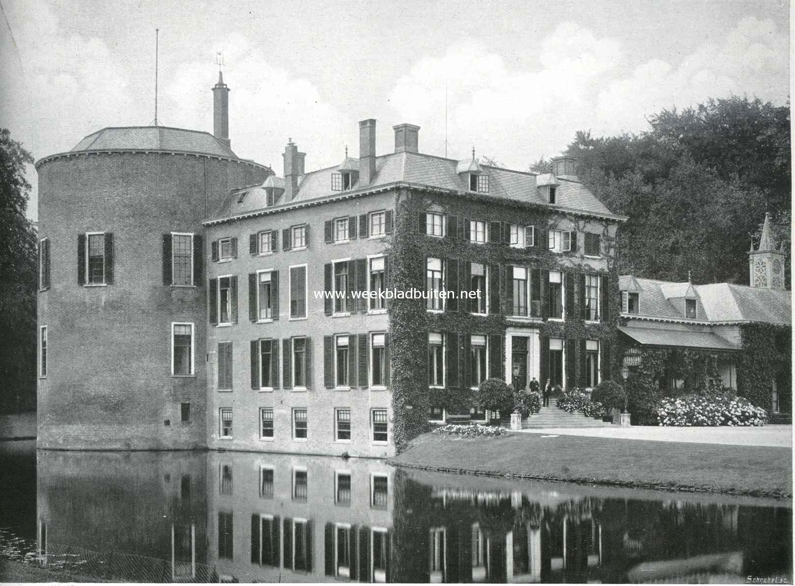 Het kasteel en de heerlijkheid Rosendaal. Het kasteel Rosendaal. Voor- en zijgevel