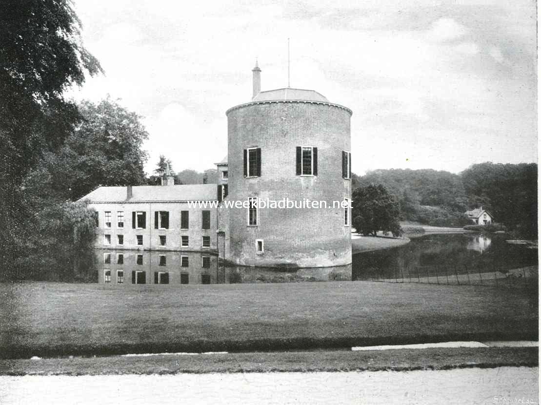 Het kasteel en de heerlijkheid Rosendaal. Het kasteel Rosendaal. De voormalige slotgrachten vormen een onderdeel van den parkaanleg