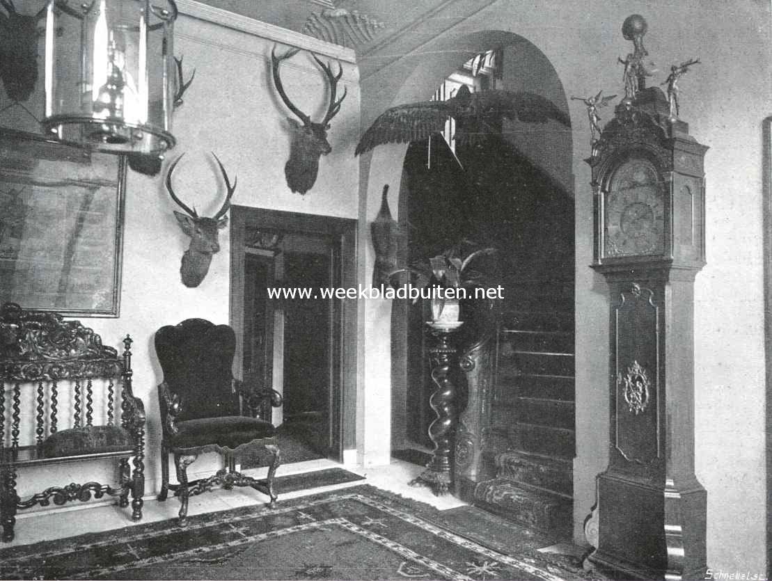 Het kasteel Rosendaal. De hall
