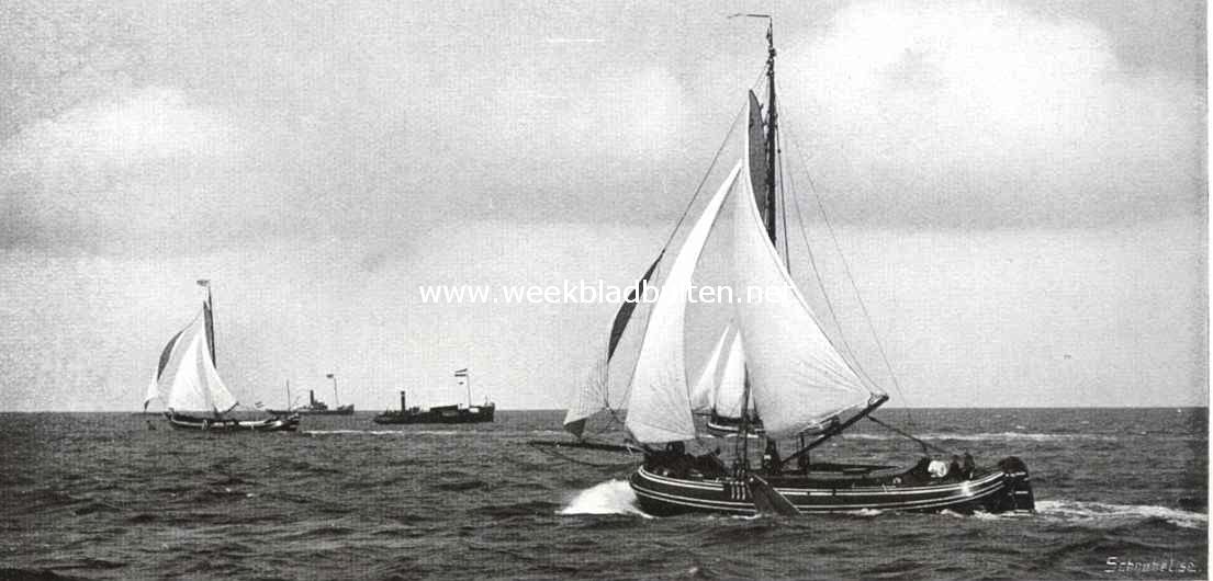 De Zeilwedstrijden op de Noordzee. De 
