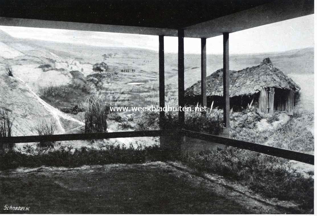 Het door Sommers geschilderde diorama der Nederlandsche Heidemaatschappij op de Landbouw-Tentoonstelling te Scheveningen