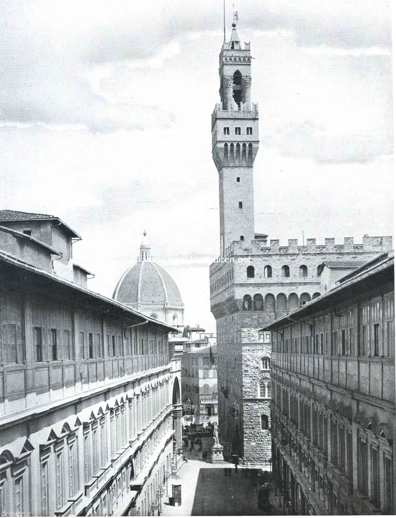 Florence. Gezicht uit de galerij der 