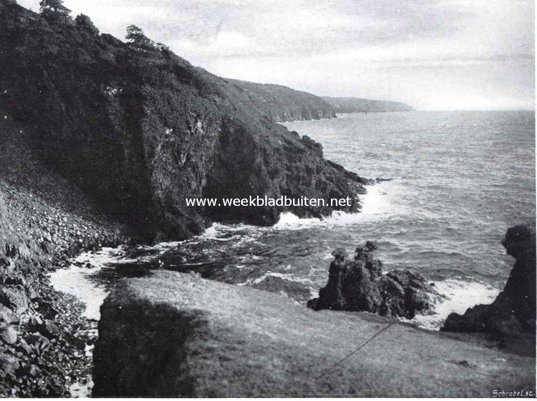 Bornholm. Rotsen achter Hammershus