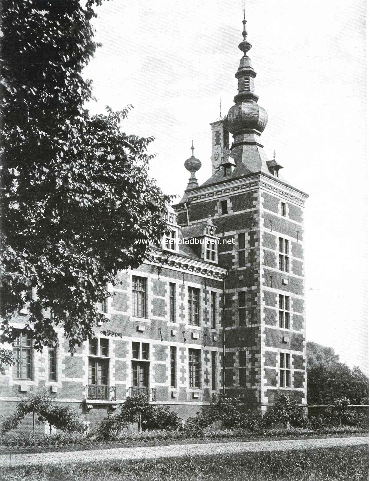Kasteel Eysden. Zijgevel met hoofdtoren