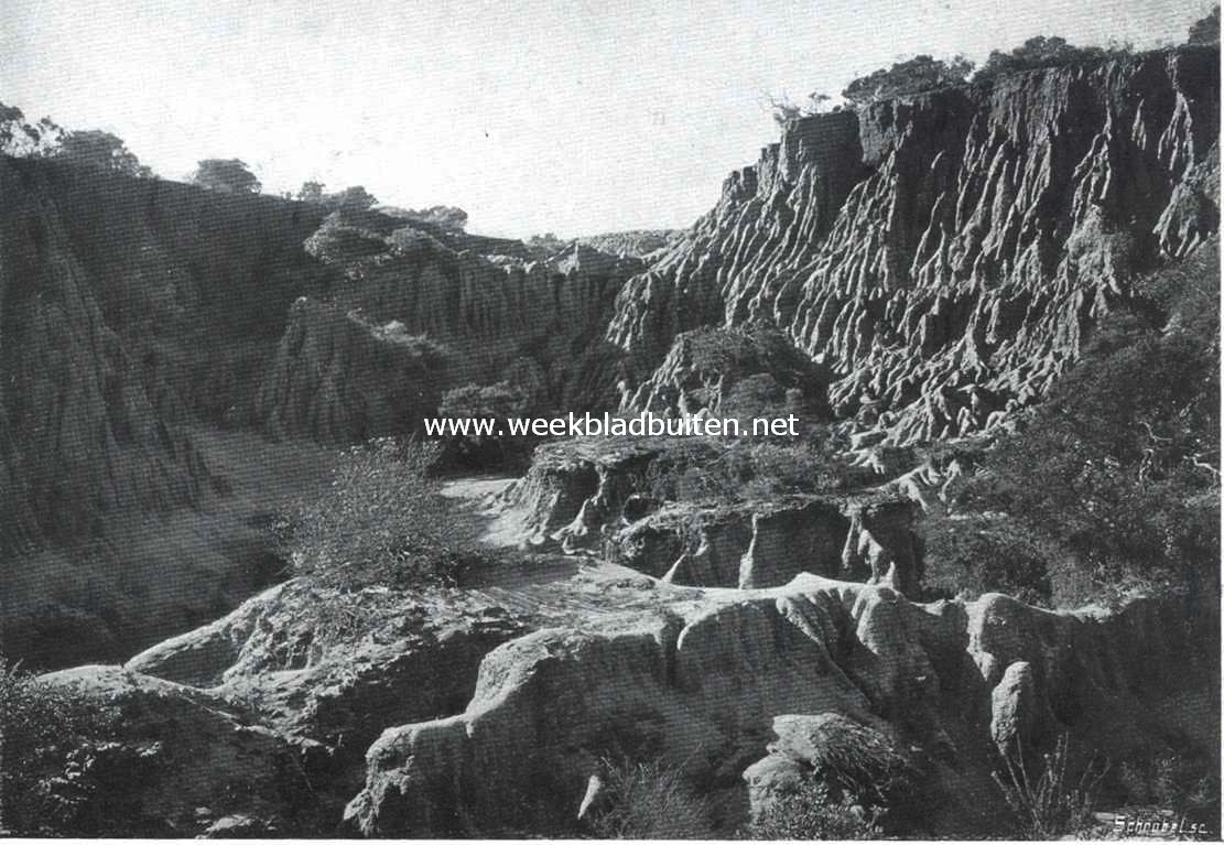 San Diego en Lomaland. Gezicht op de canyons