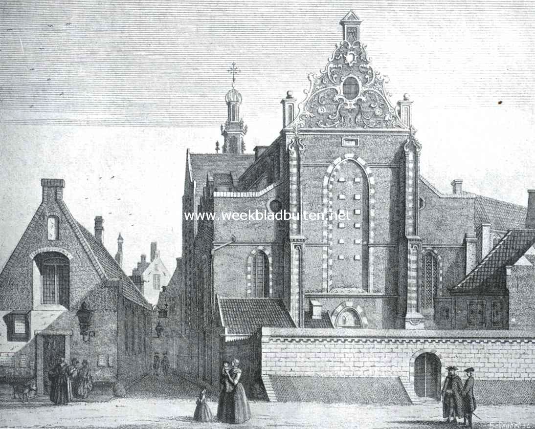 Sloopend herboren-Nederland. III. De Utrechtsche monumenten. 1813-1913. De St. Catharijnekerk te Utrecht, welker torentje in 1821 is afgebroken