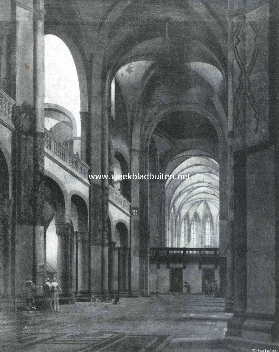 Sloopend herboren-Nederland. III. De Utrechtsche monumenten. 1813-1913. Het inwendige der gesloopte St. Mariakerk te Utrecht
