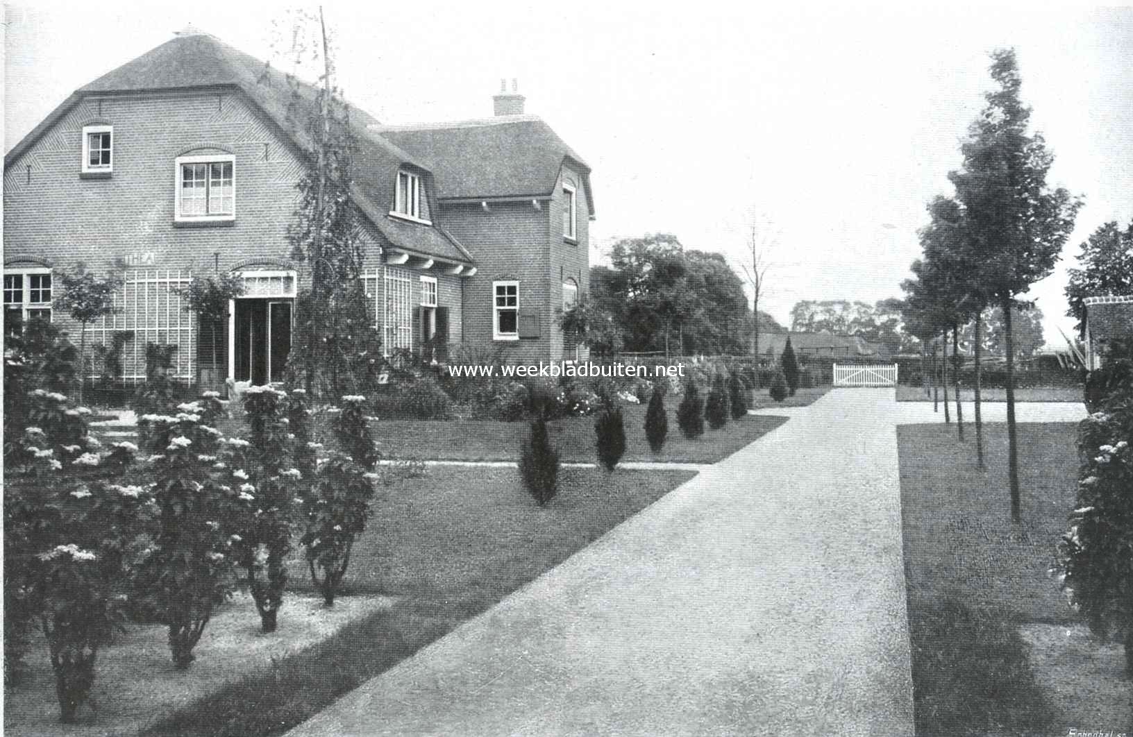 Landhuis te Blaricum, ontworpen door den architect Bauer. Tuinaanleg van D.F. Tersteeg