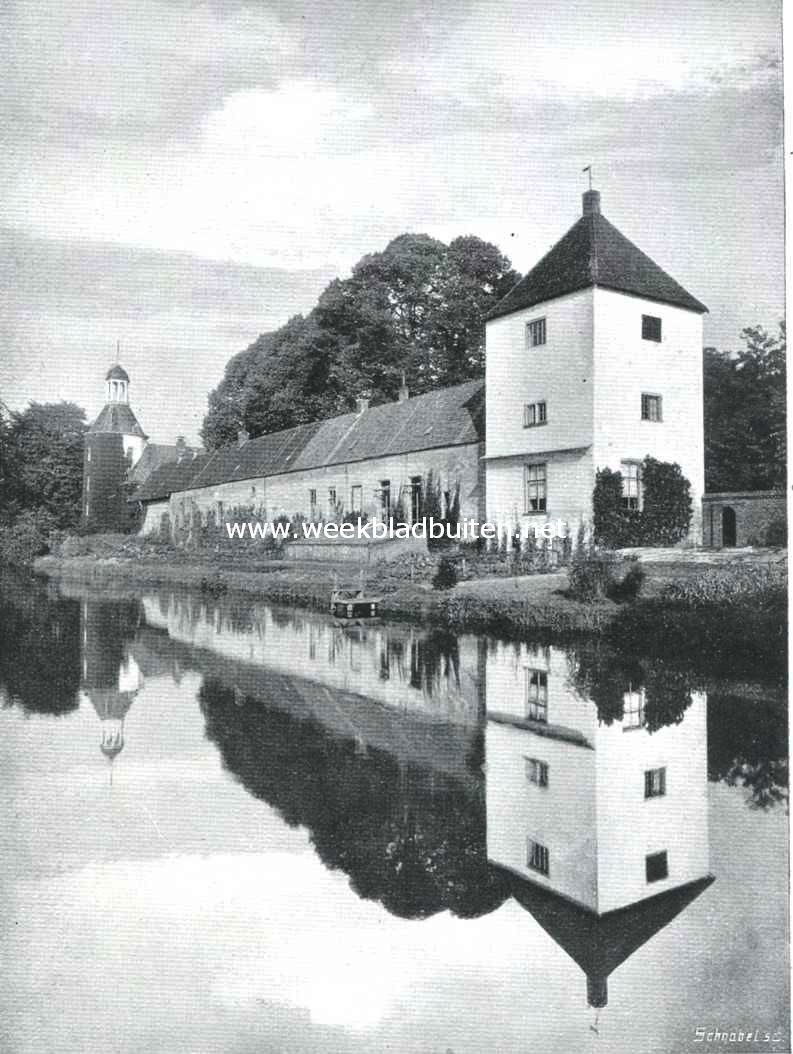 Het kasteel Wisch. De achterkant van de stallen