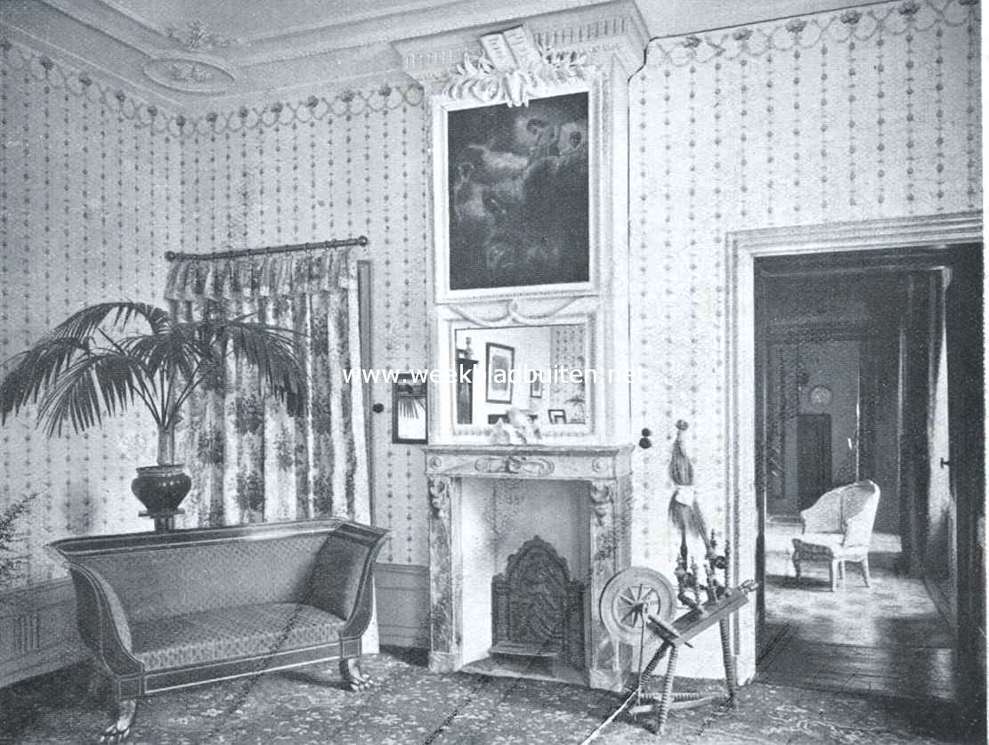 Het kasteel Wisch. Hoekje van den grooten salon
