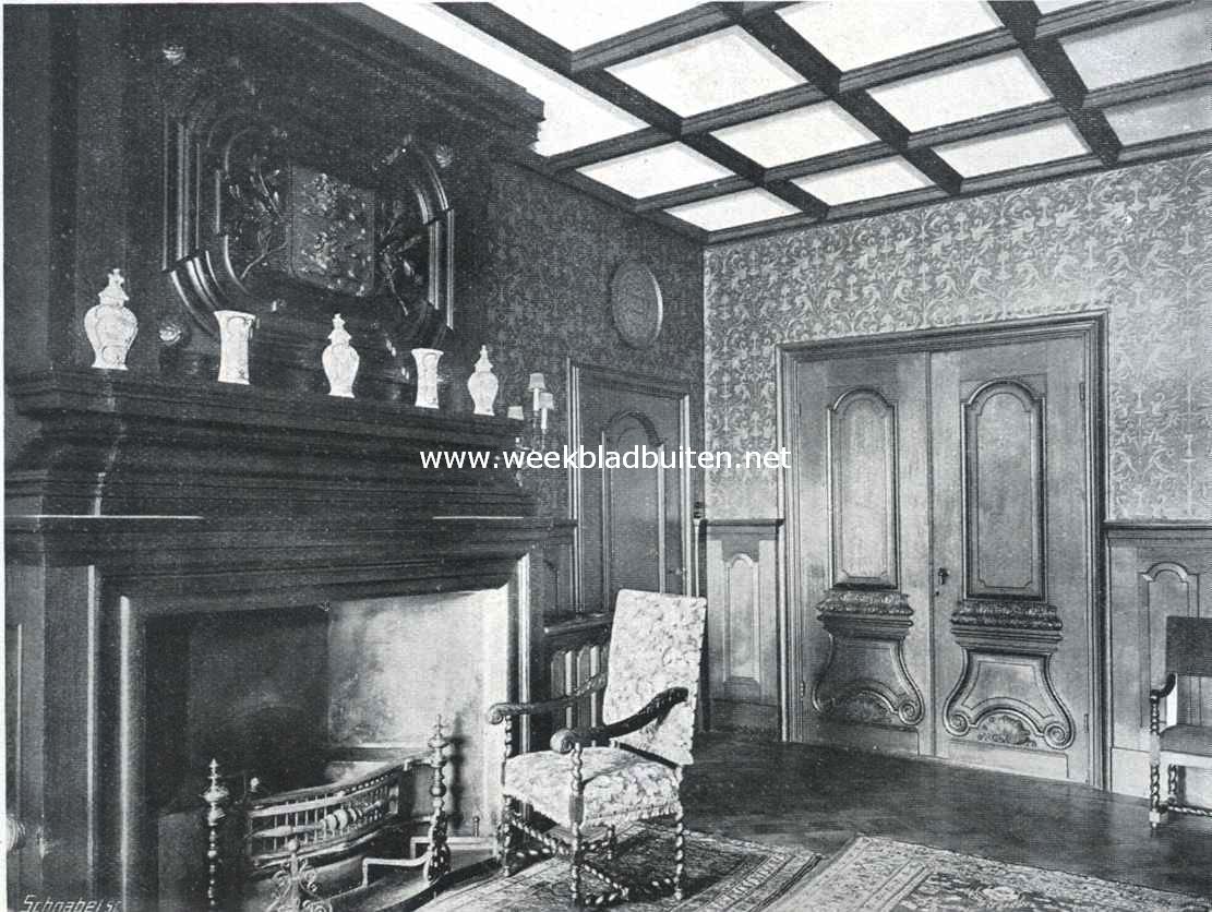 Het kasteel Wisch. De woonkamer