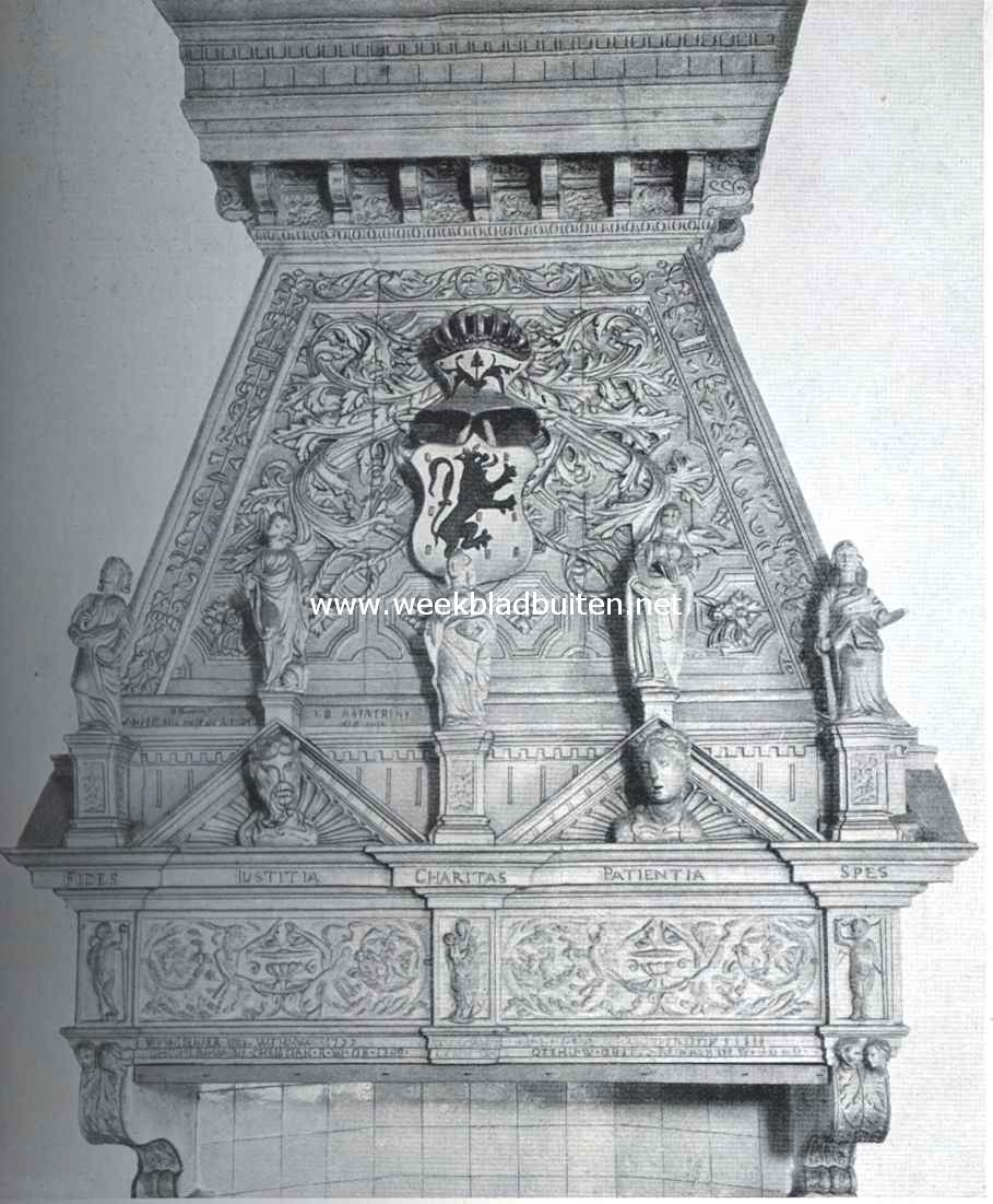 De Wijenburgh. De mooie schouw in de Wijenburgh