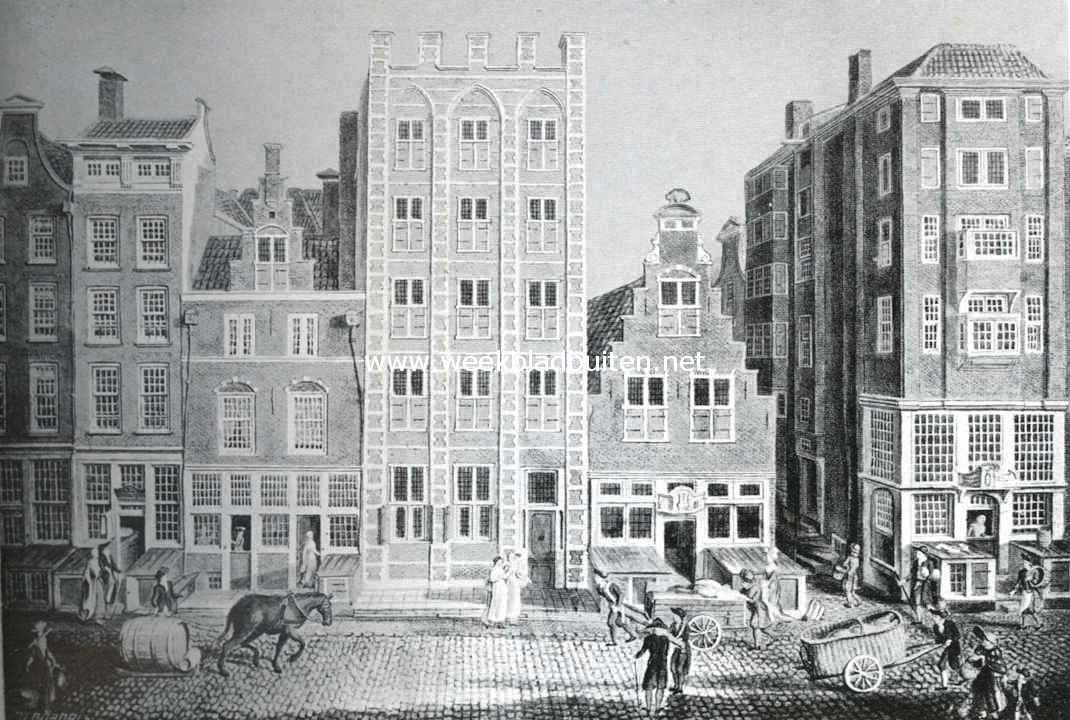 Sloopend herboren Nederland V. Rotterdam, de sloopersstad. Het Huis Engelenburg (in het midden) aan de Hoogstraat te Rotterdam