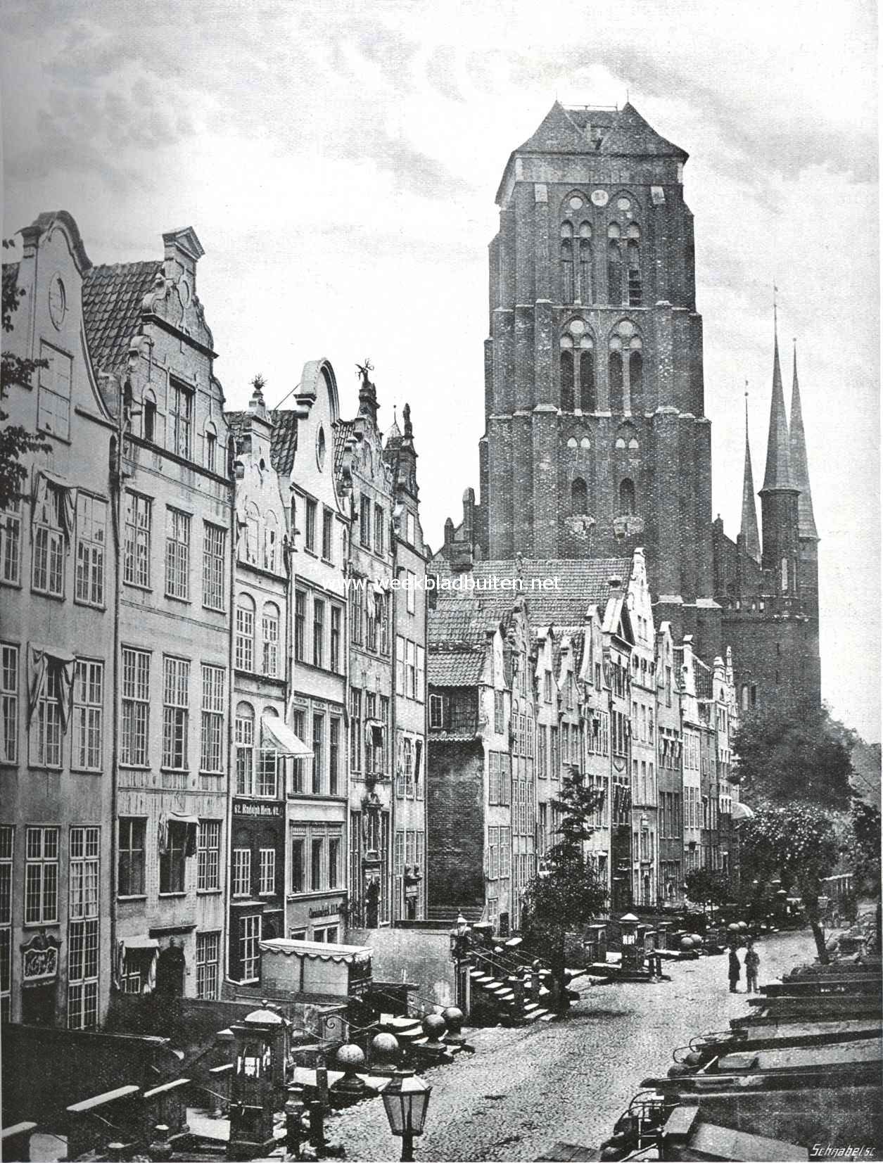 Frauen-Gasse met Maria Domtoren te Danzig