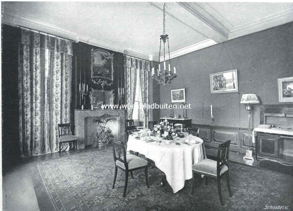 Het kasteel Ter Horst. De eetkamer