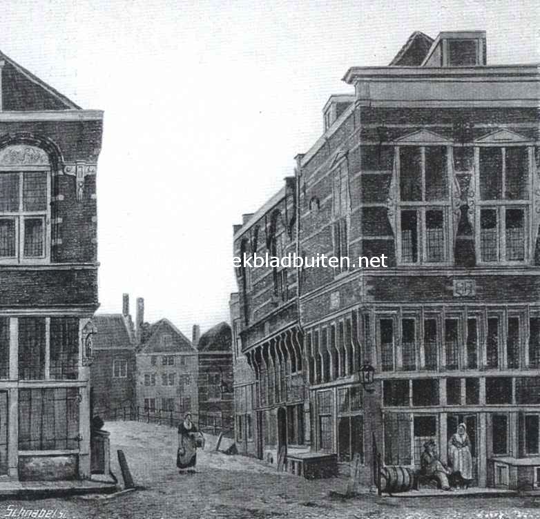 Sloopend herboren Nederland VI. De kleinere steden en het platteland van Zuid-Holland. De huizen Het Cruys en Samson te Dordrecht, gesloopt in 1847