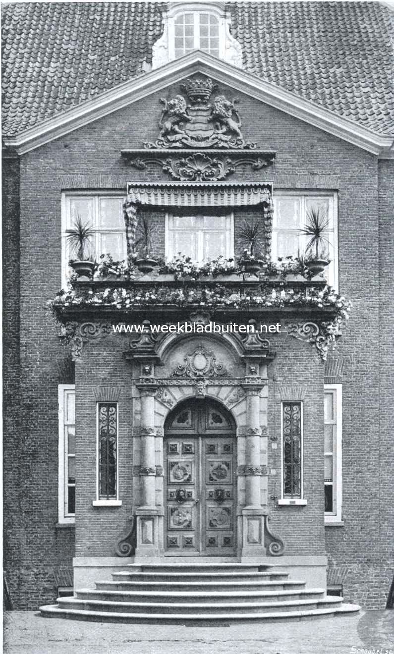 Het kasteel Biljoen. Middengedeelte van den voorgevel