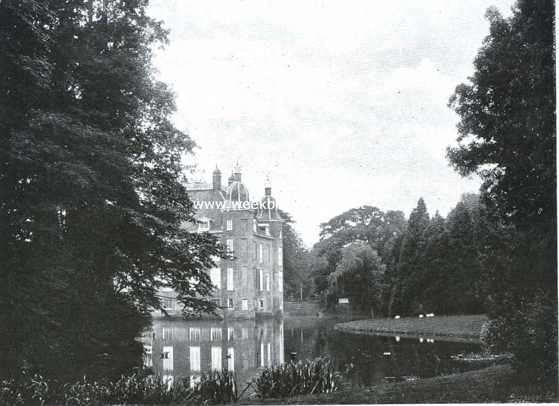 Het kasteel Biljoen. De vijver bij kasteel Biljoen