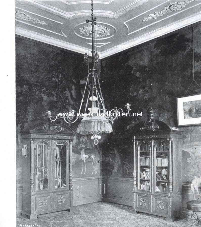 Het kasteel Biljoen. Hoekje van de studeerkamer