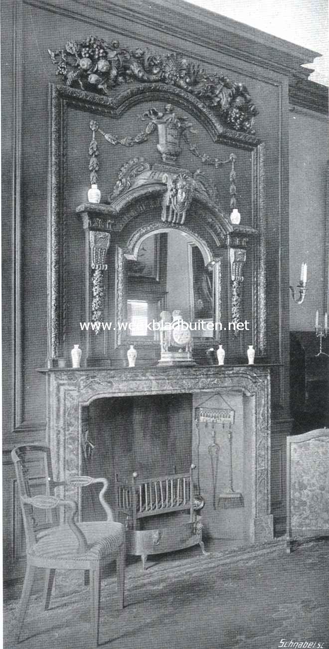Het Huis te Ruurlo. Schoorsteenmantel in de eetzaal