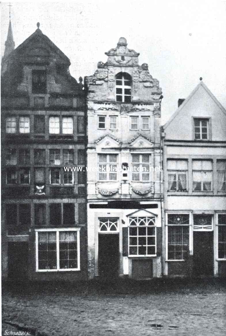 Sloopend herboren-Nederland VII (Slot). In en bij Sittard, St. Stevensweert, Geul, Venlo, Gennep. Oude huizen te Sittard, afgebroken omstreeks 1878
