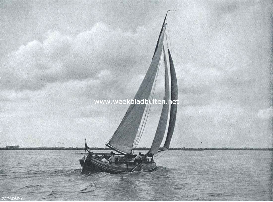 Friesland's water. Op de Sneeker meer