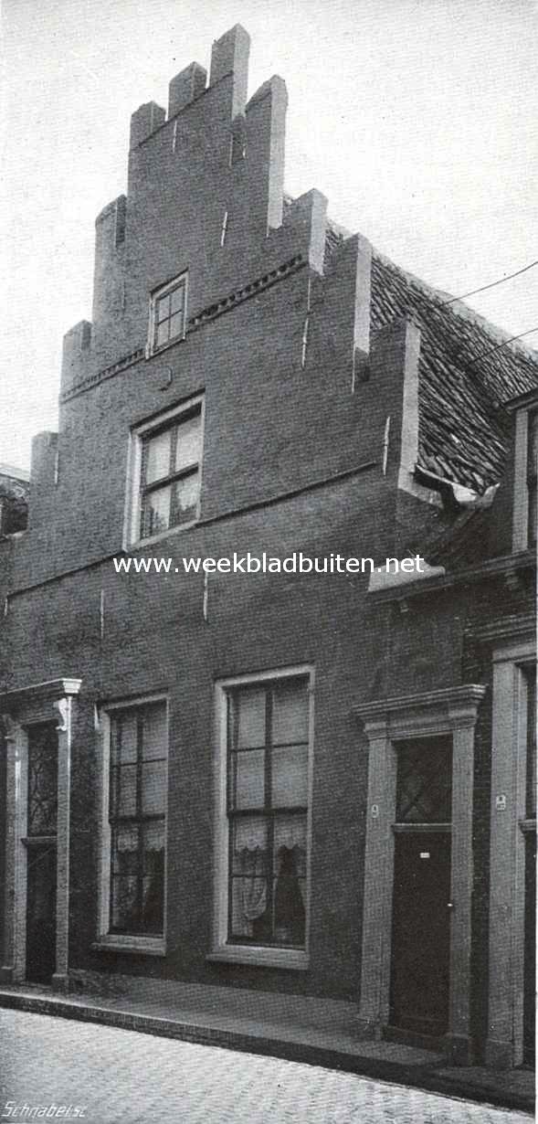 Harderwijk en zijne voormalige Academie. Eigenaardige trapgevel in de Donkerstraat
