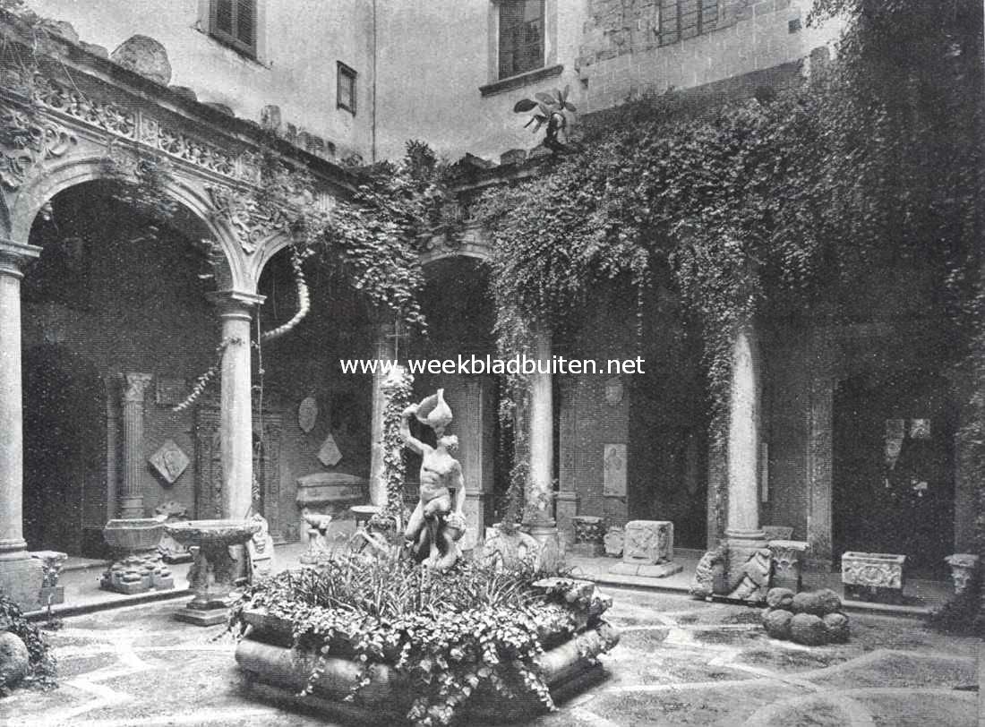 Palermo-Mon Reale. Eerste binnenplaats van het Nationale Museum te Palermo