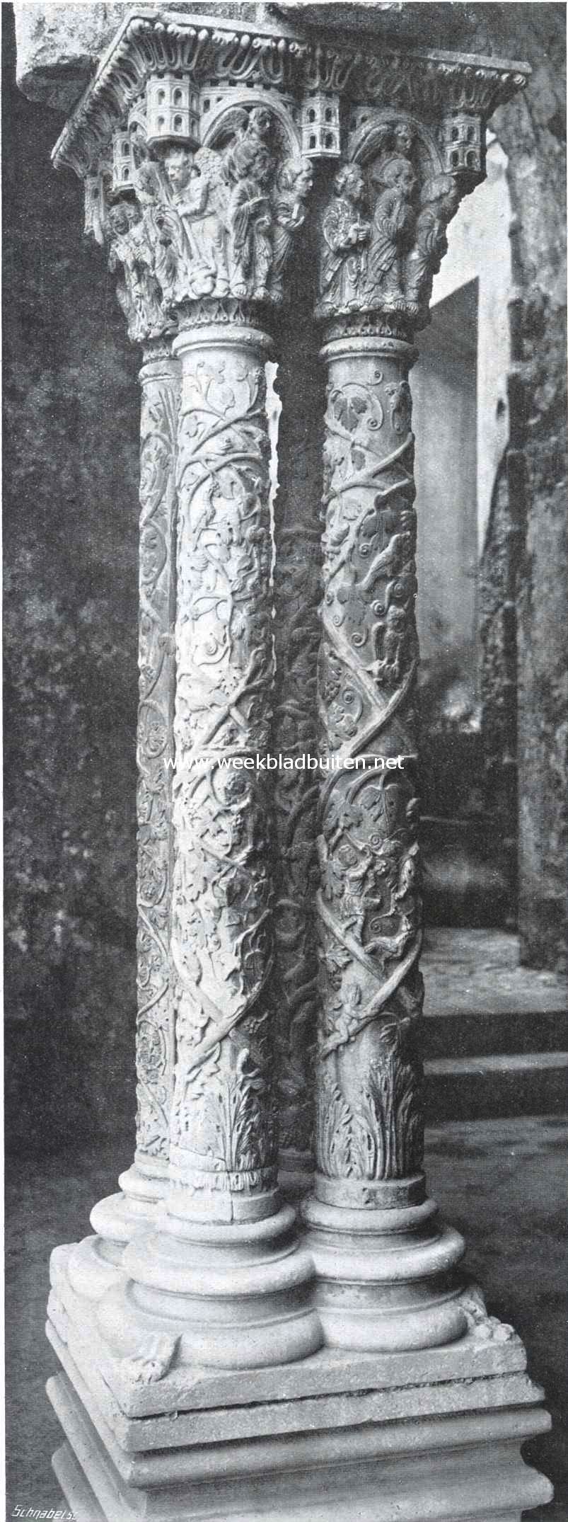 Palermo-Mon Reale. Hoekpilaster van den kloostergang te Monreale.
