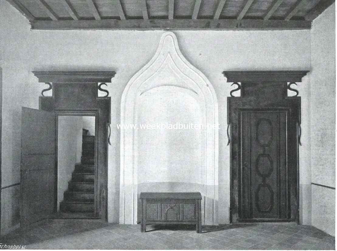 Het Spyker en het Huis te Brakel. De benedenkamer in het oude gedeelte