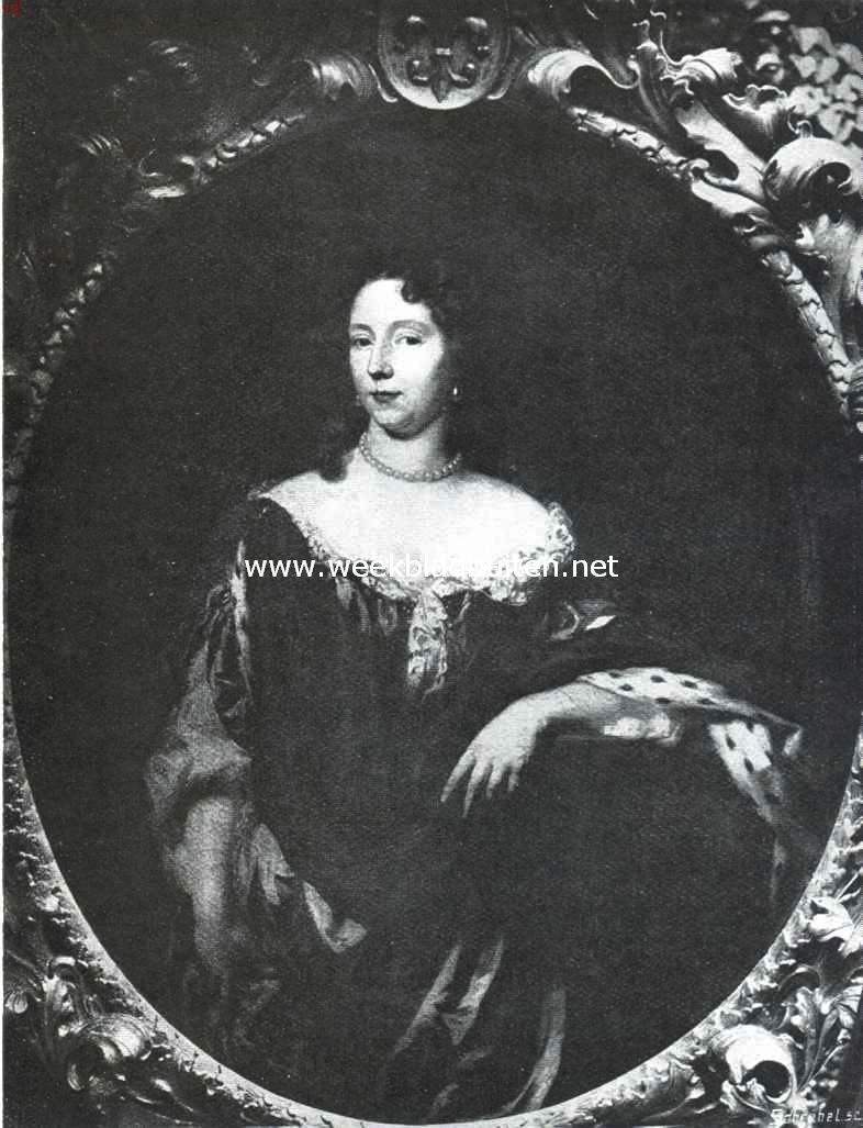 Kasteel Nyenrode. Anna Pergers 1650-1733. Naar de schilderij door Nic. Maes in het bezit van Jhr. Ortt van Schonauwen