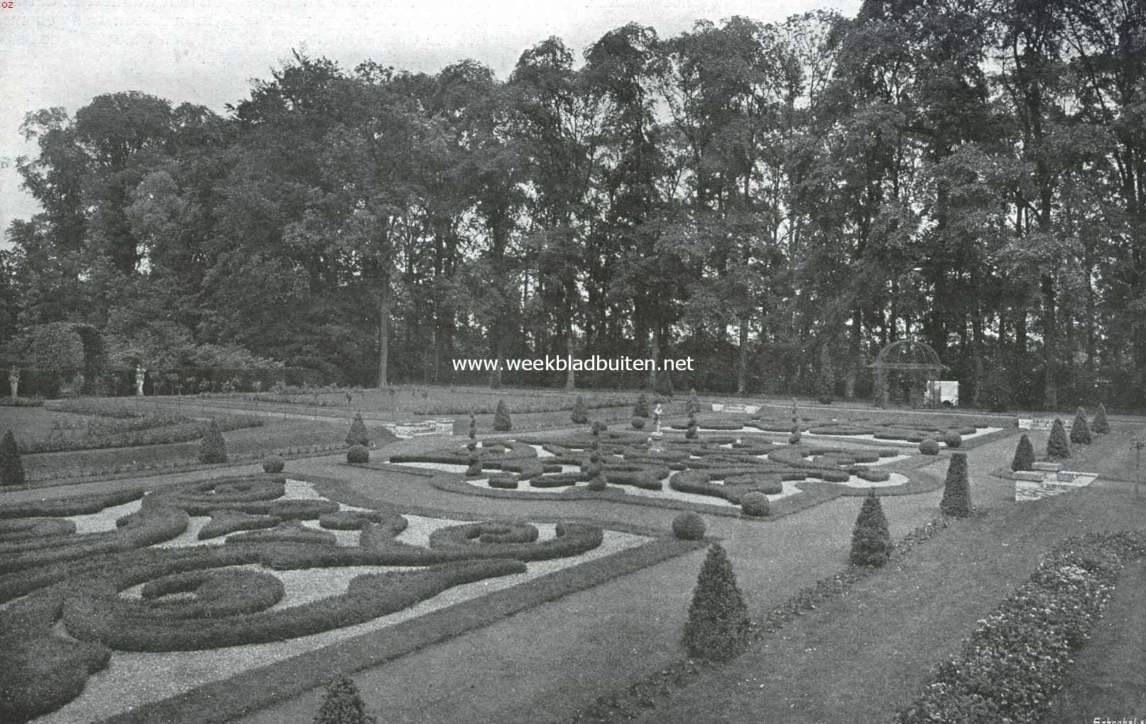 Het kasteel Nyenrode. Broderie in den tuin